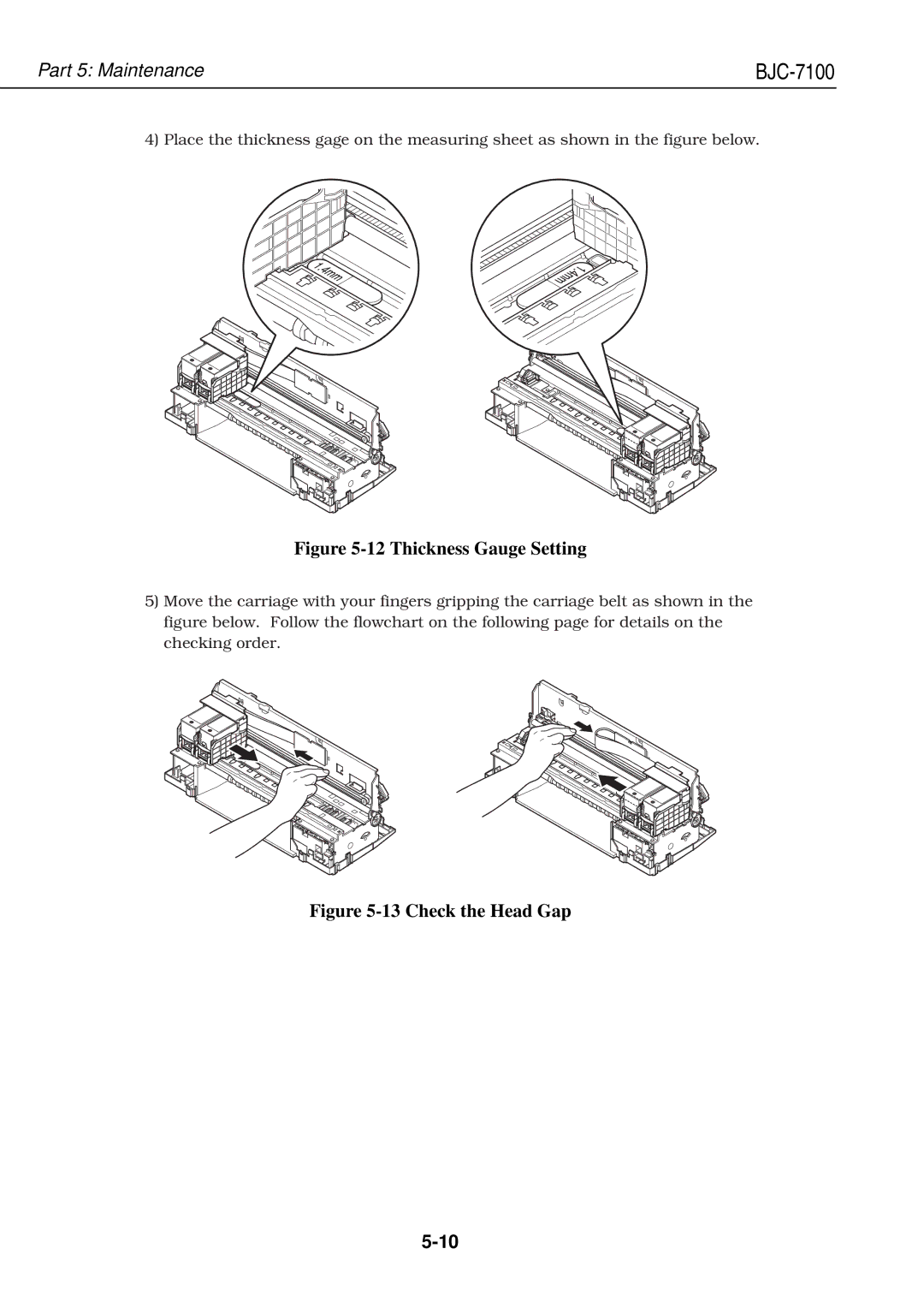 Canon QY8-1360-000 manual Thickness Gauge Setting 