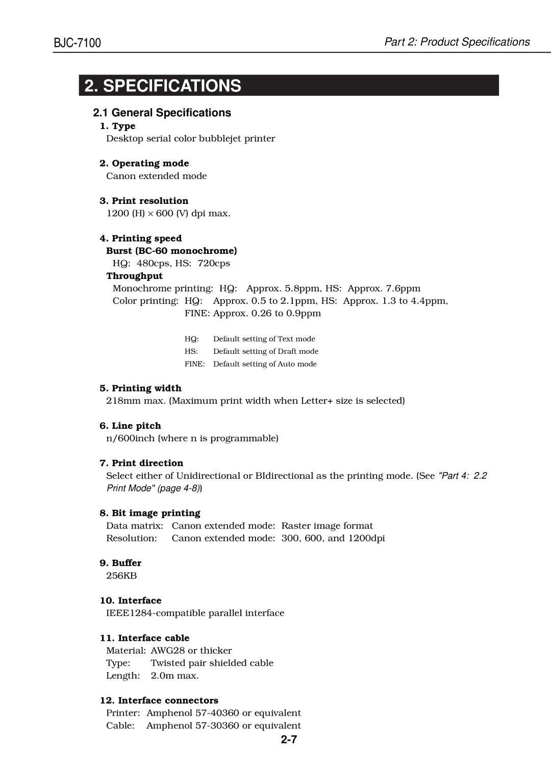 Canon QY8-1360-000 manual General Specifications 