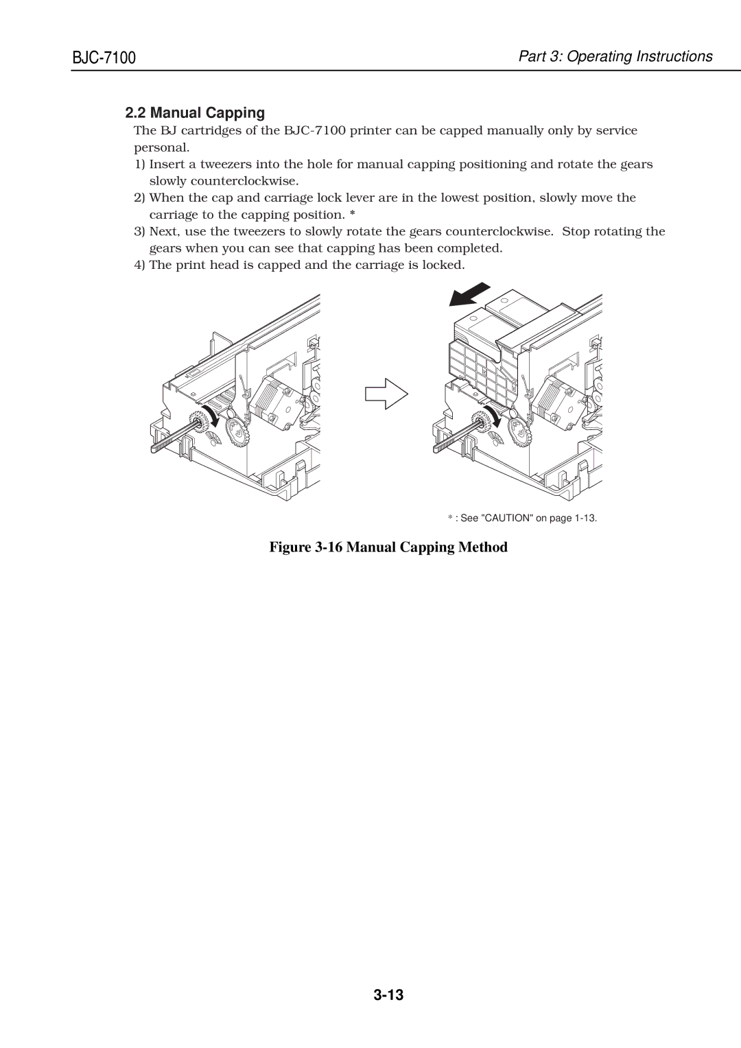 Canon QY8-1360-000 manual Manual Capping Method 