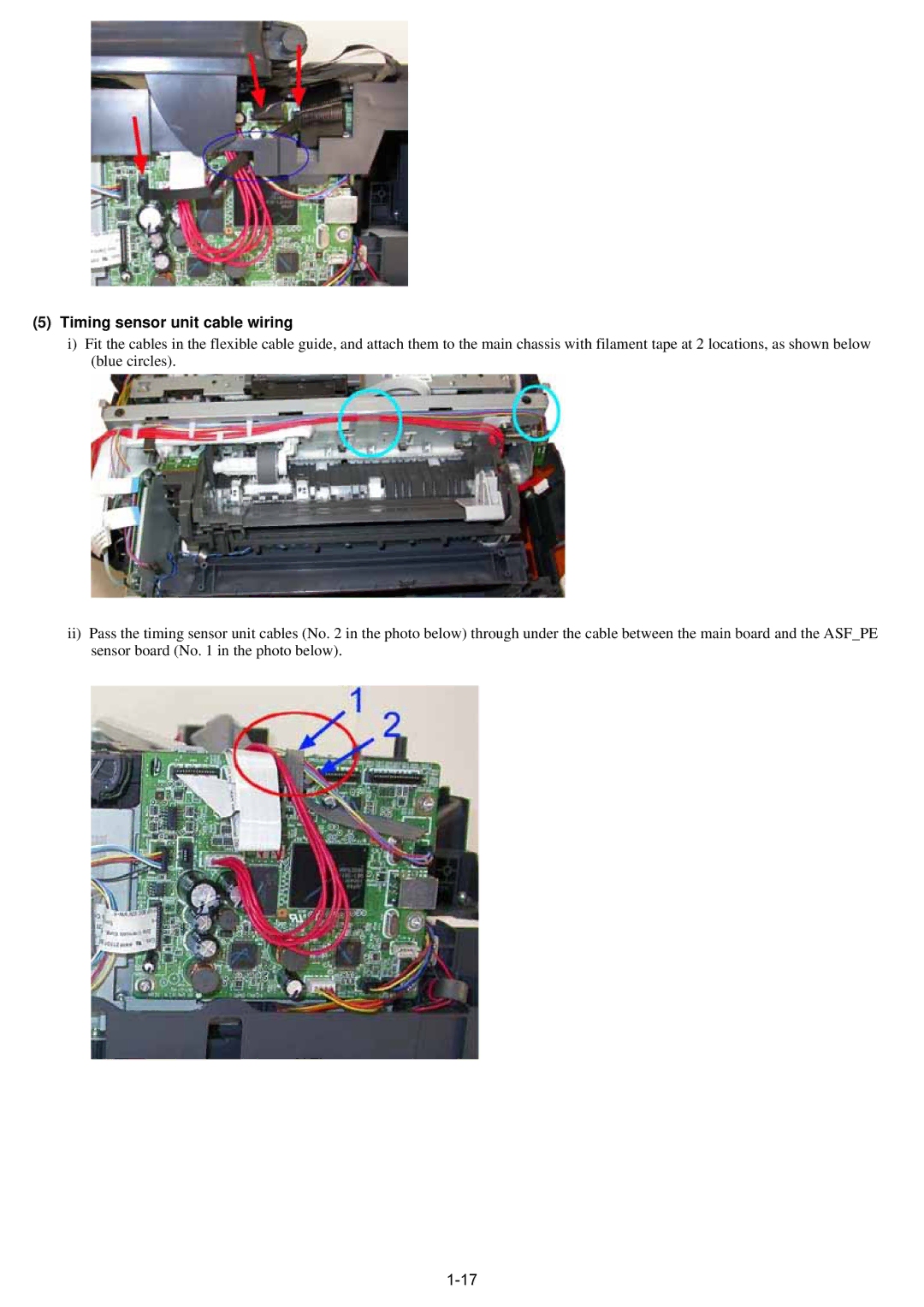 Canon qy8-13az-000 service manual Timing sensor unit cable wiring 