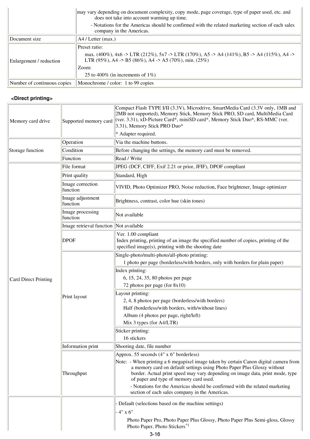 Canon qy8-13az-000 service manual Direct printing, Dpof 