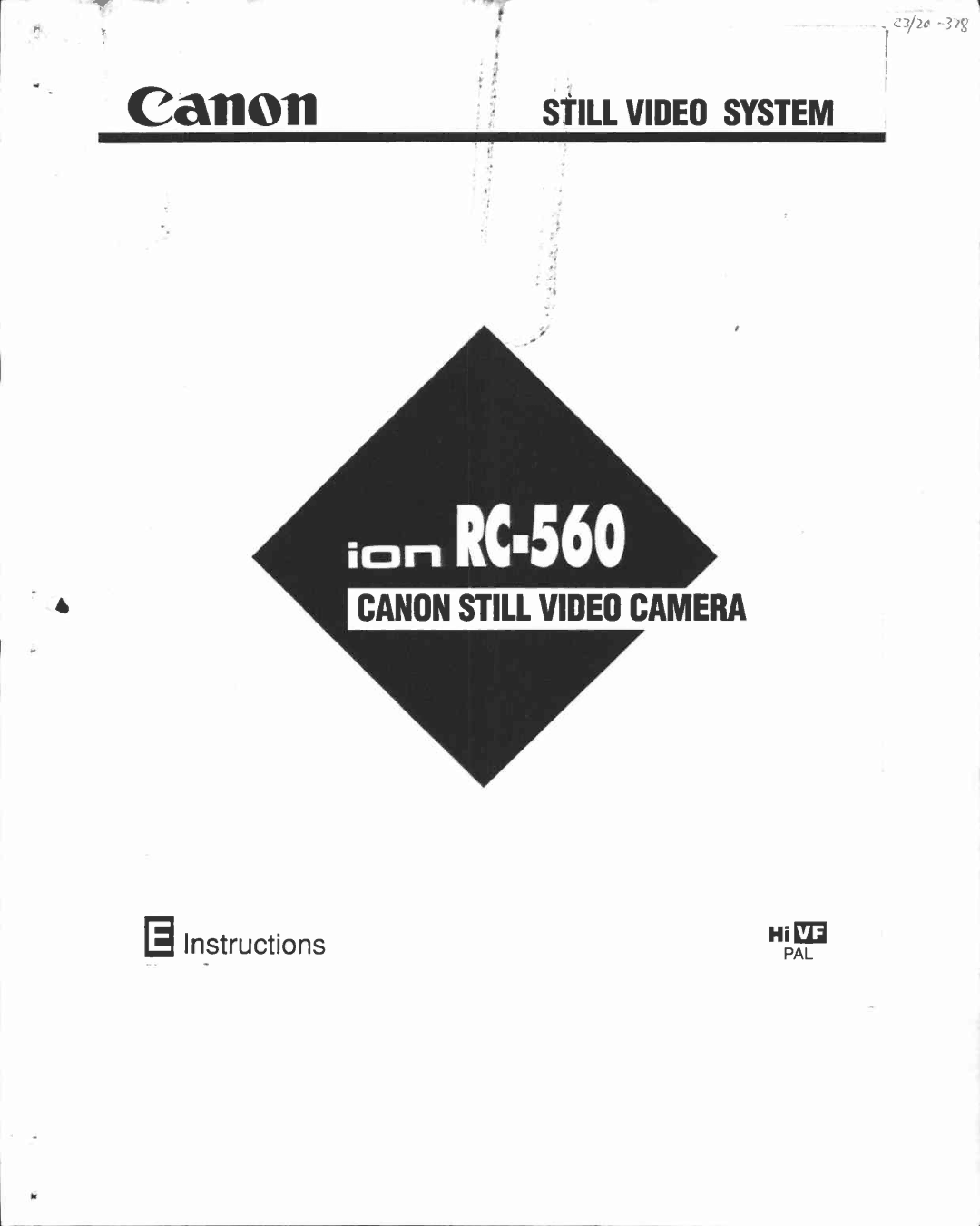 Canon RC 560 manual 