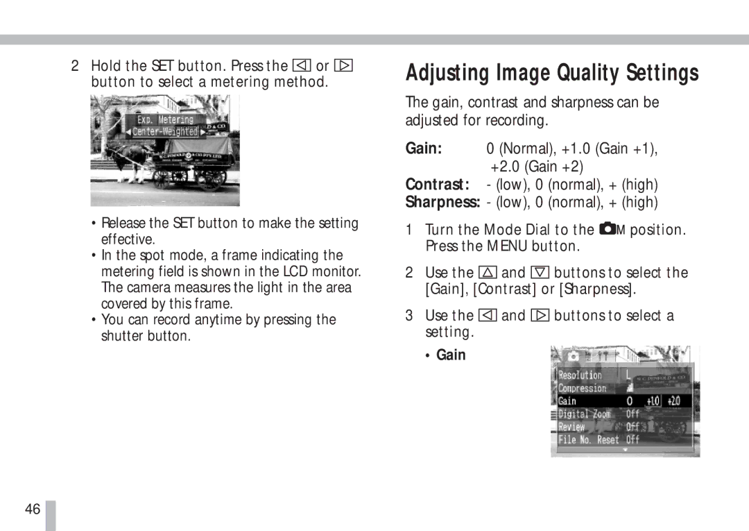 Canon S10 manual Adjusting Image Quality Settings 