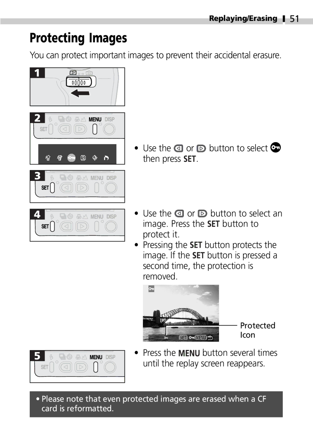 Canon S100 manual Protecting Images 