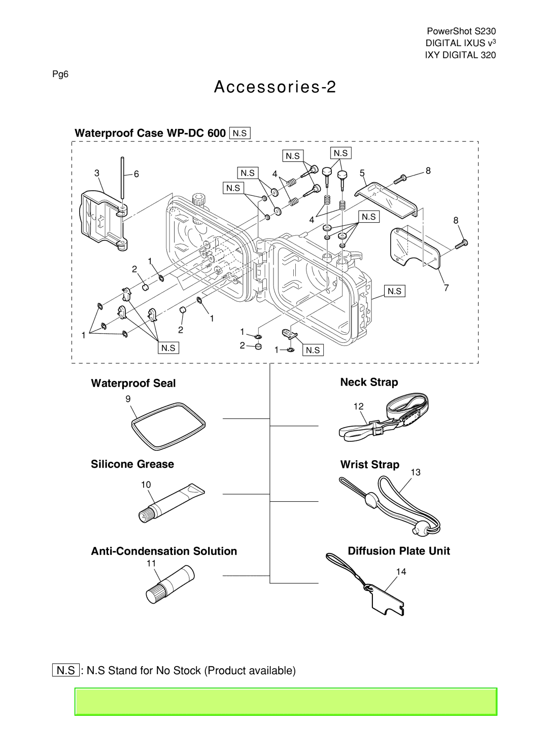 Canon S230 manual Pg6 