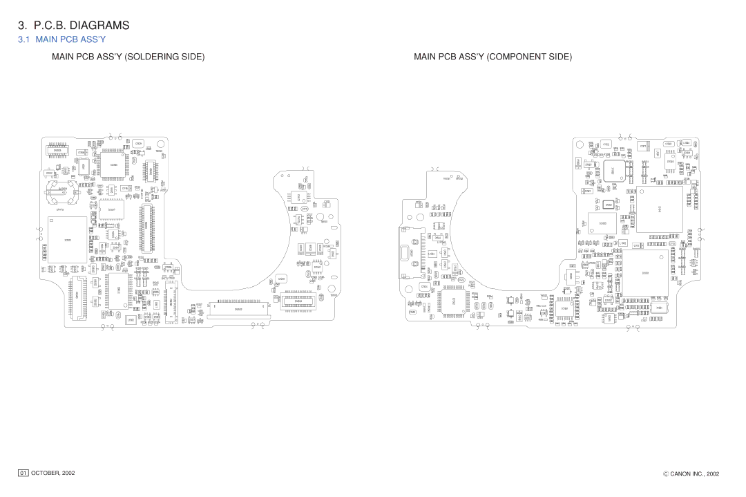 Canon S230 manual C.B. Diagrams, Main PCB ASS’Y 