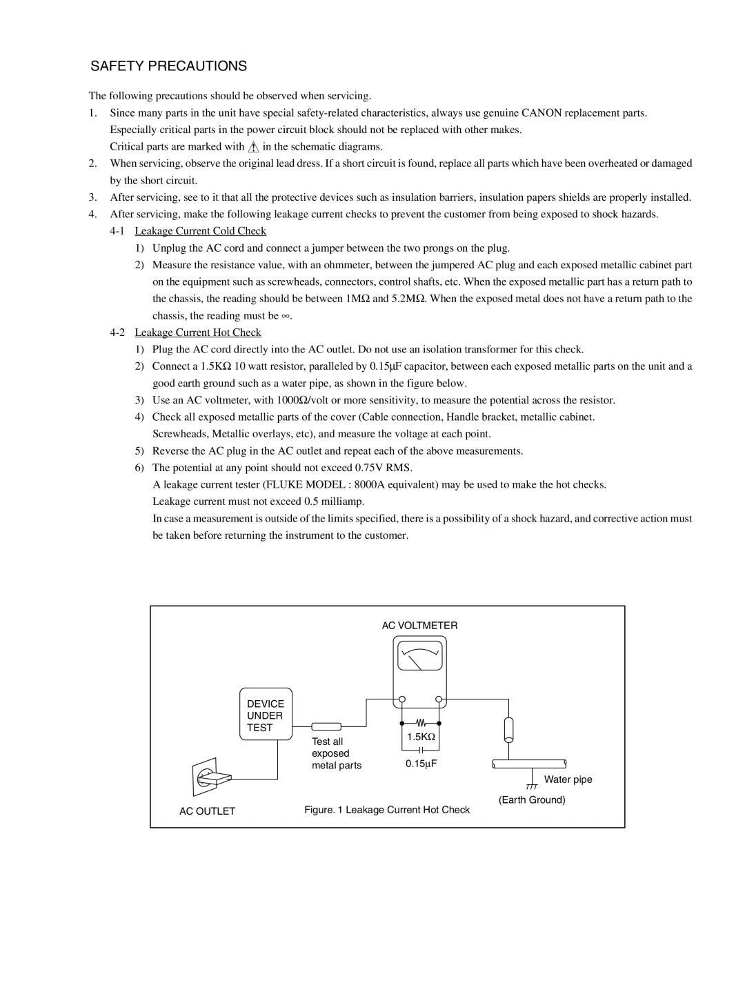 Canon S230 manual Safety Precautions 