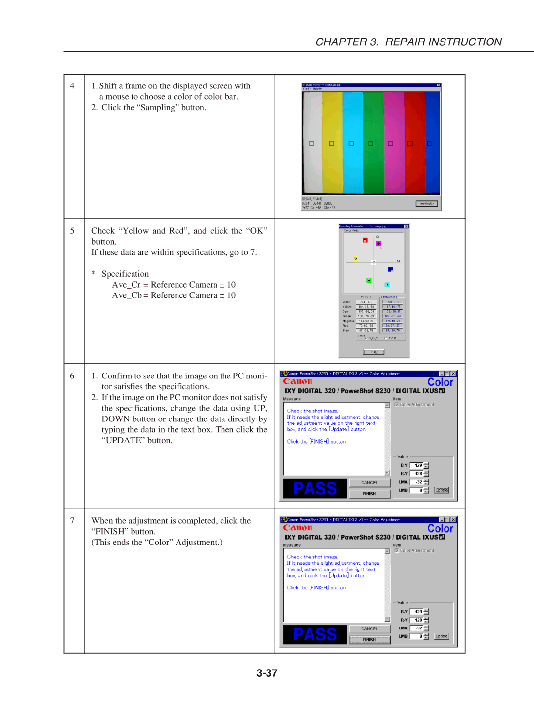 Canon S230 manual Repair Instruction 