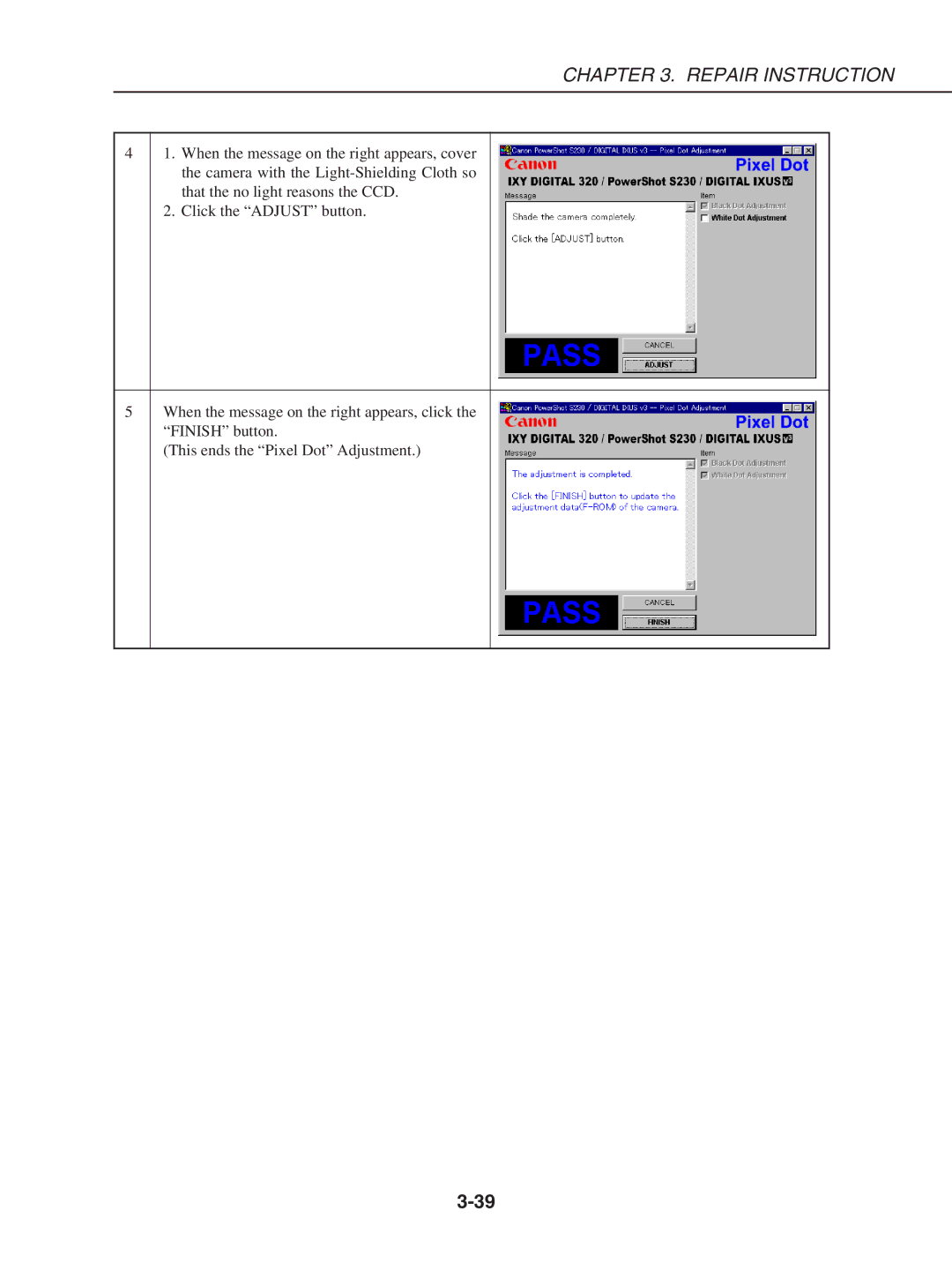 Canon S230 manual Repair Instruction 