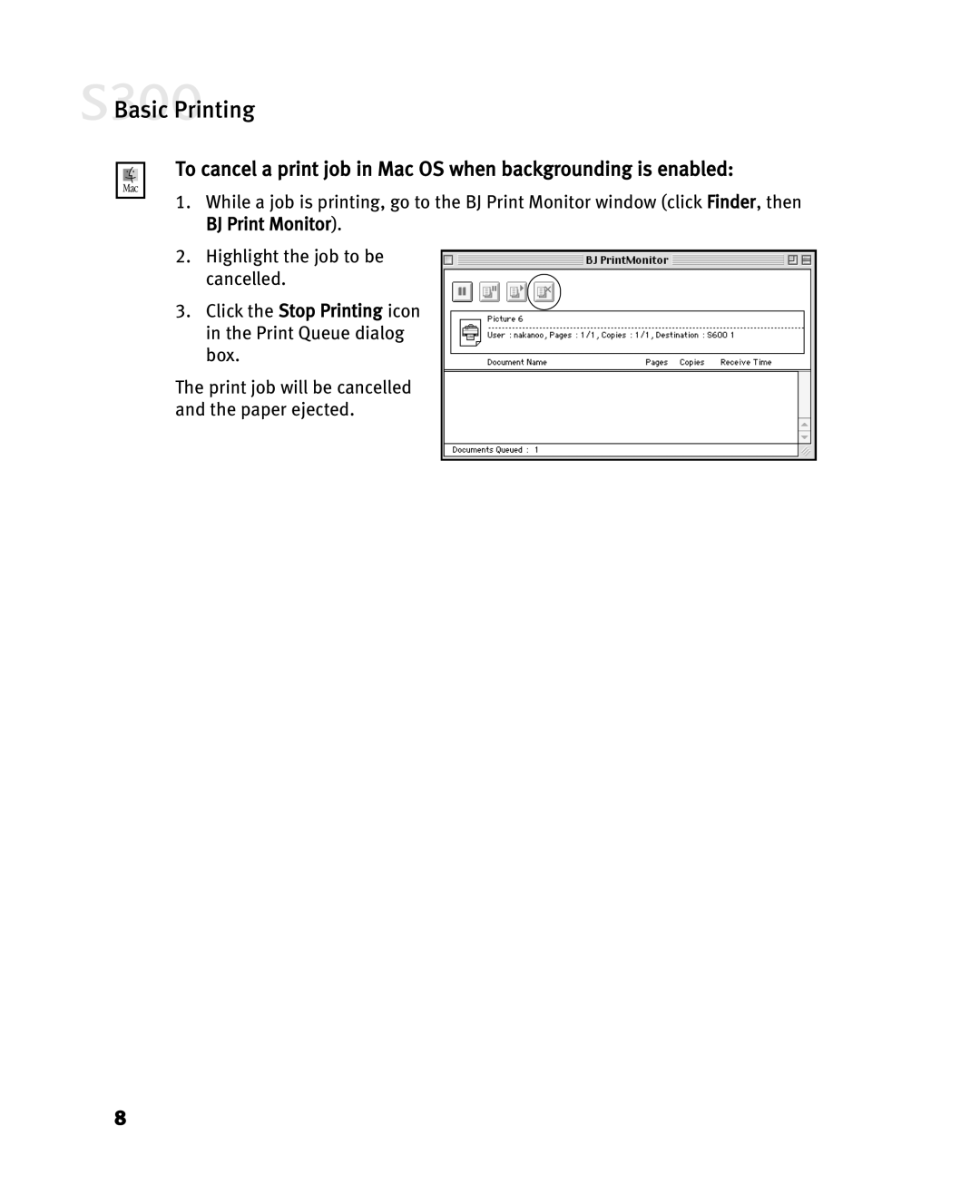 Canon S300 manual Basic Printing 