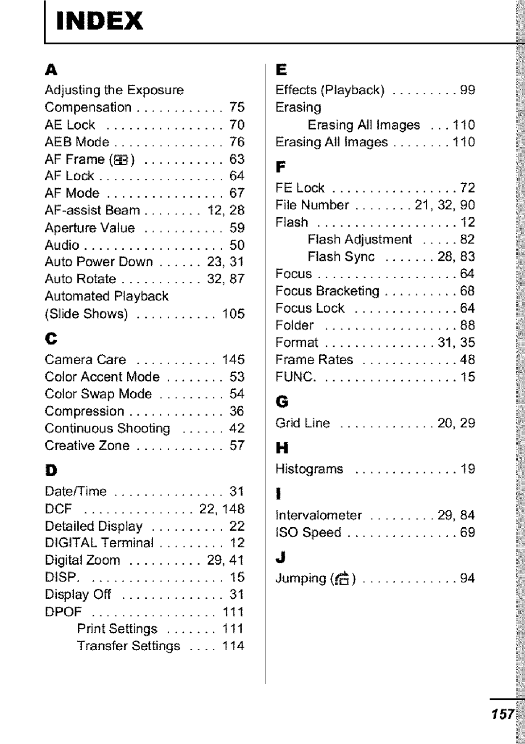 Canon S31S appendix Index 