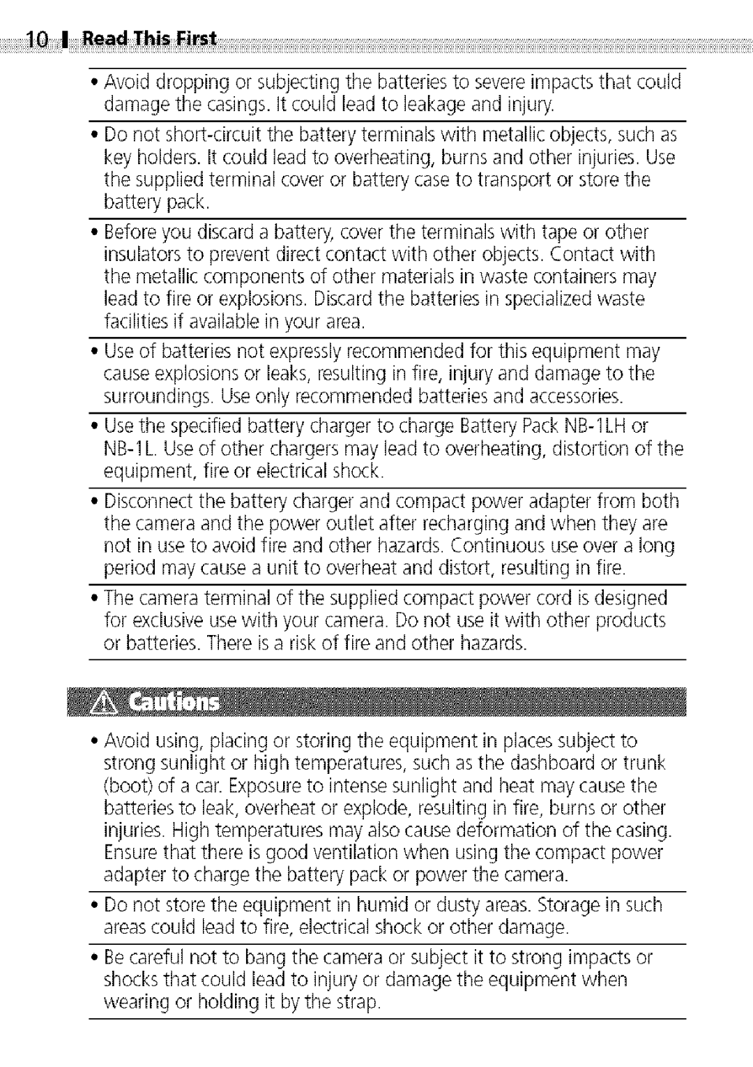 Canon S400 manual Read ThisR 