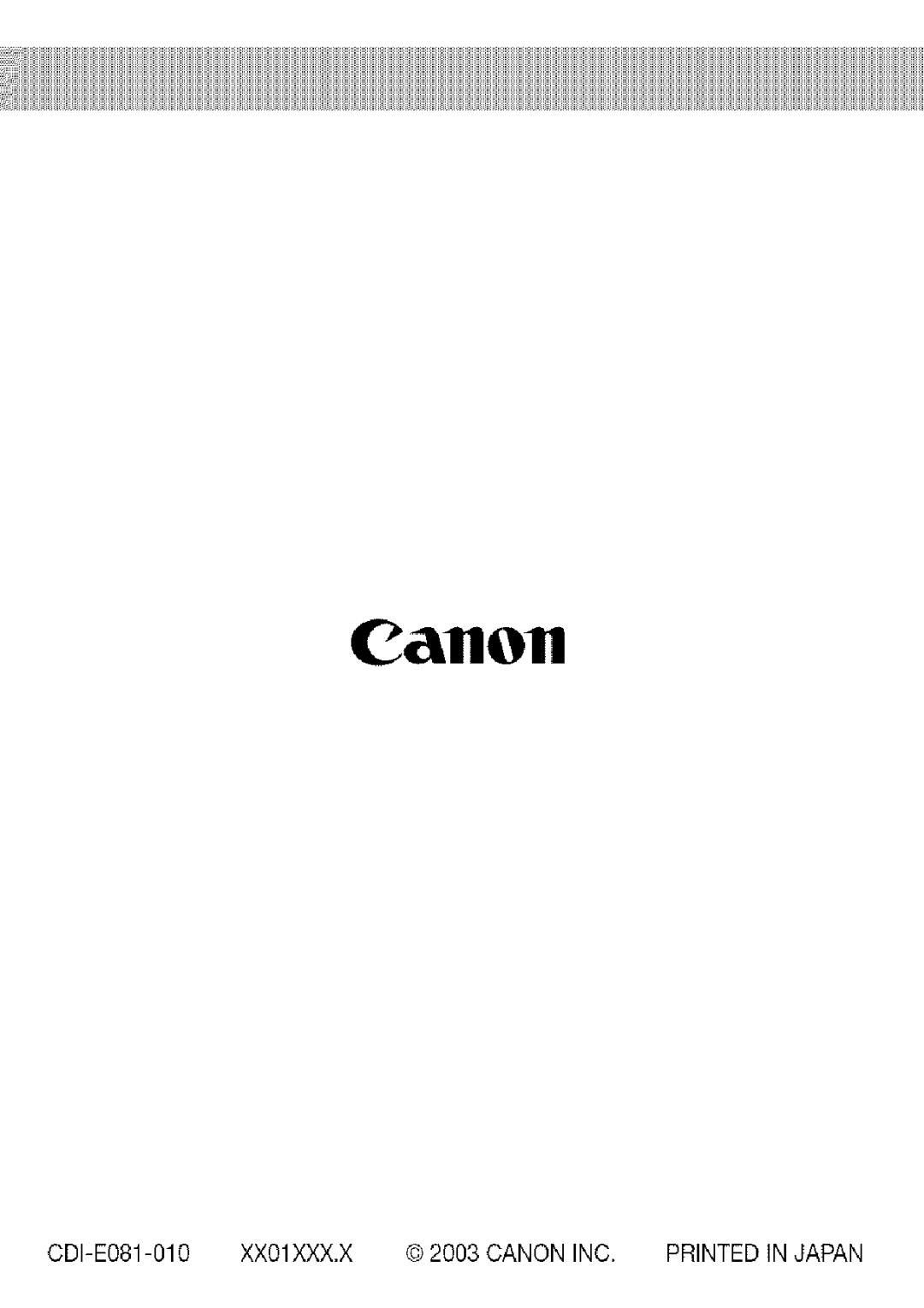 Canon S400 manual CDI-E081-010 