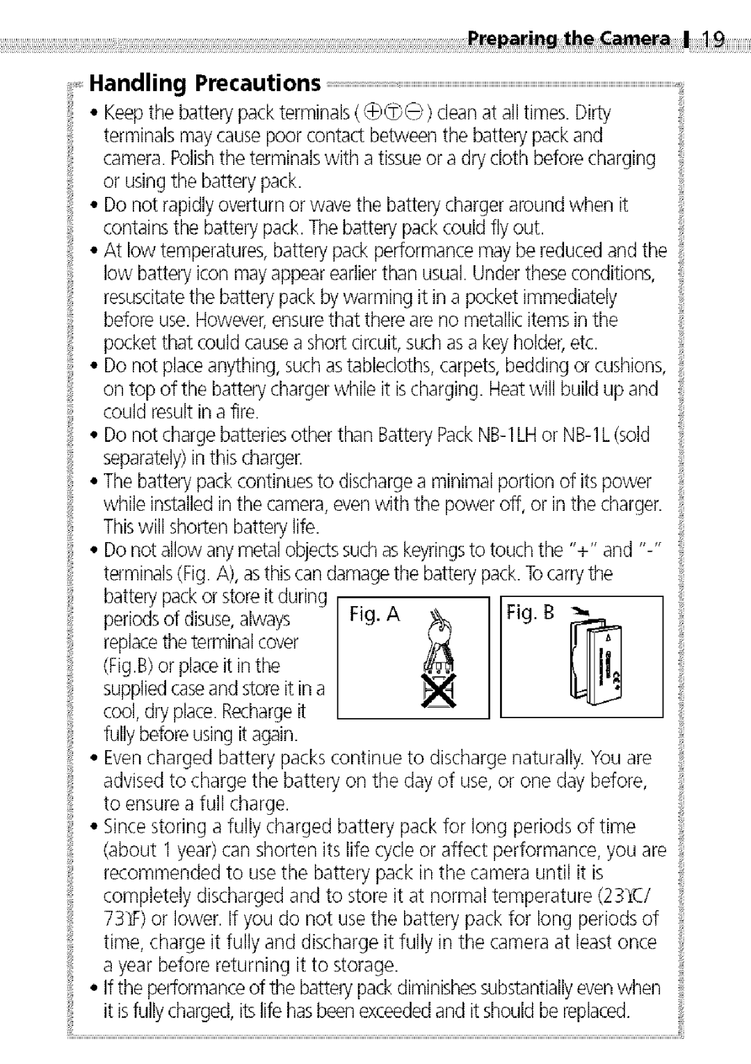 Canon S400 manual Handling Precautions, Replacethe terminal cover 