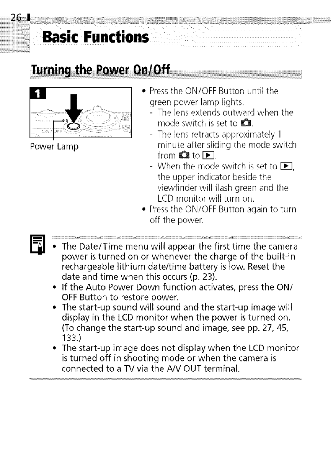 Canon S400 manual Basic Functions 