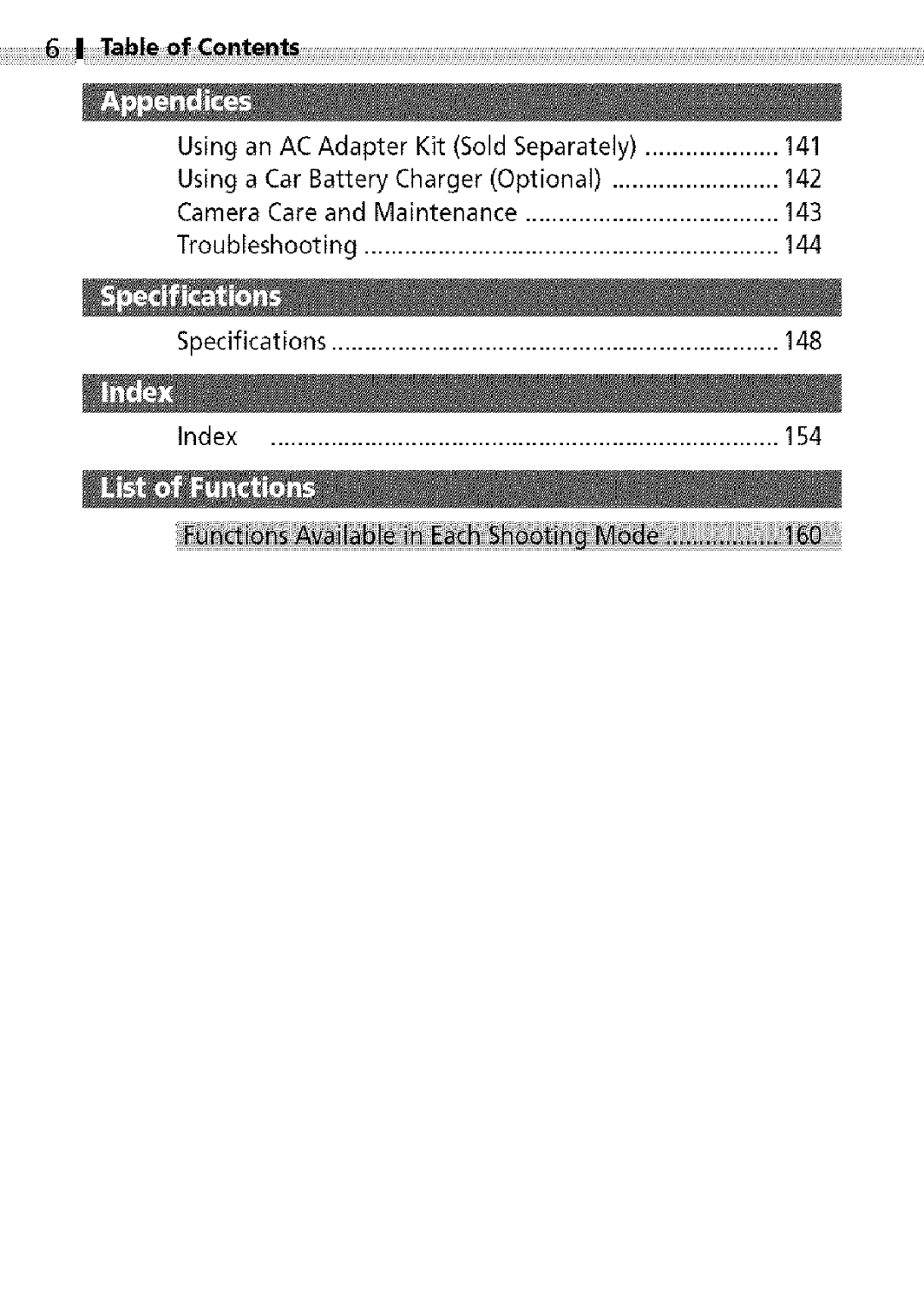 Canon S400 manual 148, Index 154 