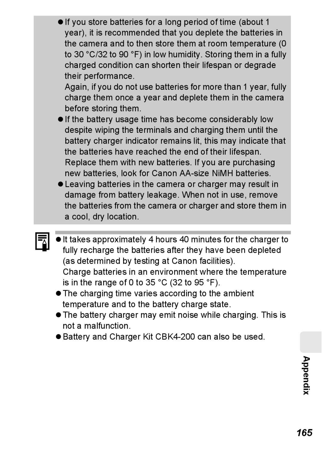 Canon S5 IS appendix 165 