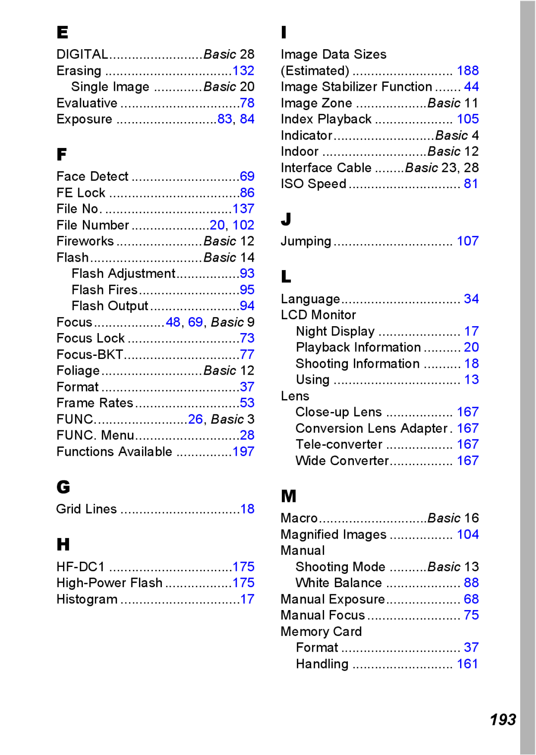 Canon S5 IS appendix 193, 26, Basic 