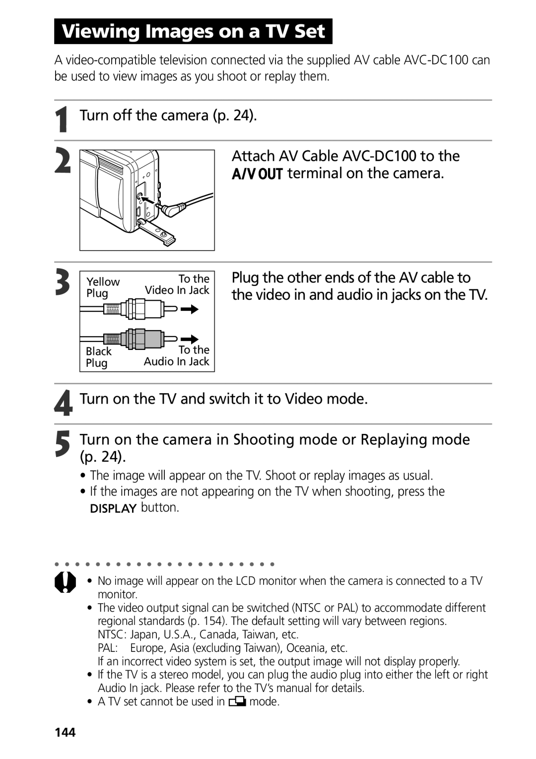 Canon S50 manual Terminal on the camera, 144 