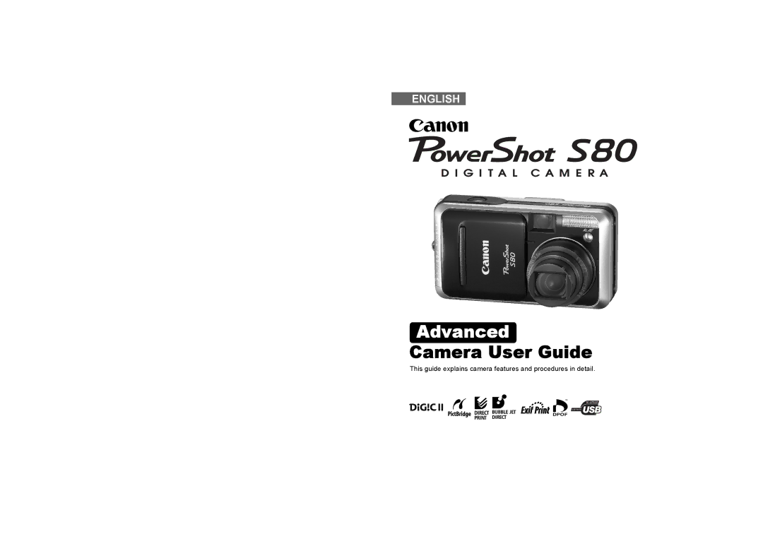 Canon S80 manual Advanced 