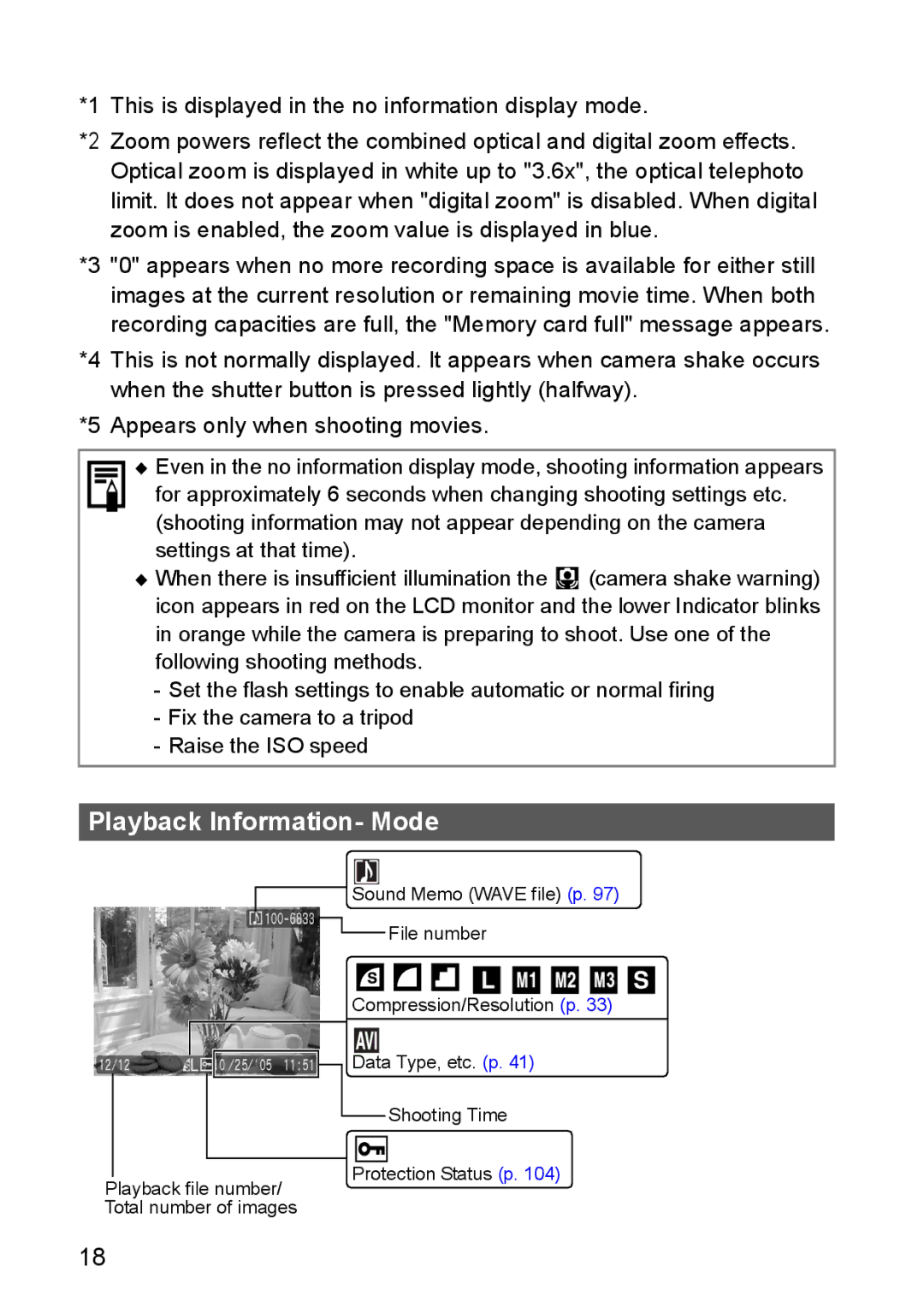 Canon S80 manual Playback Information- Mode, This is displayed in the no information display mode 