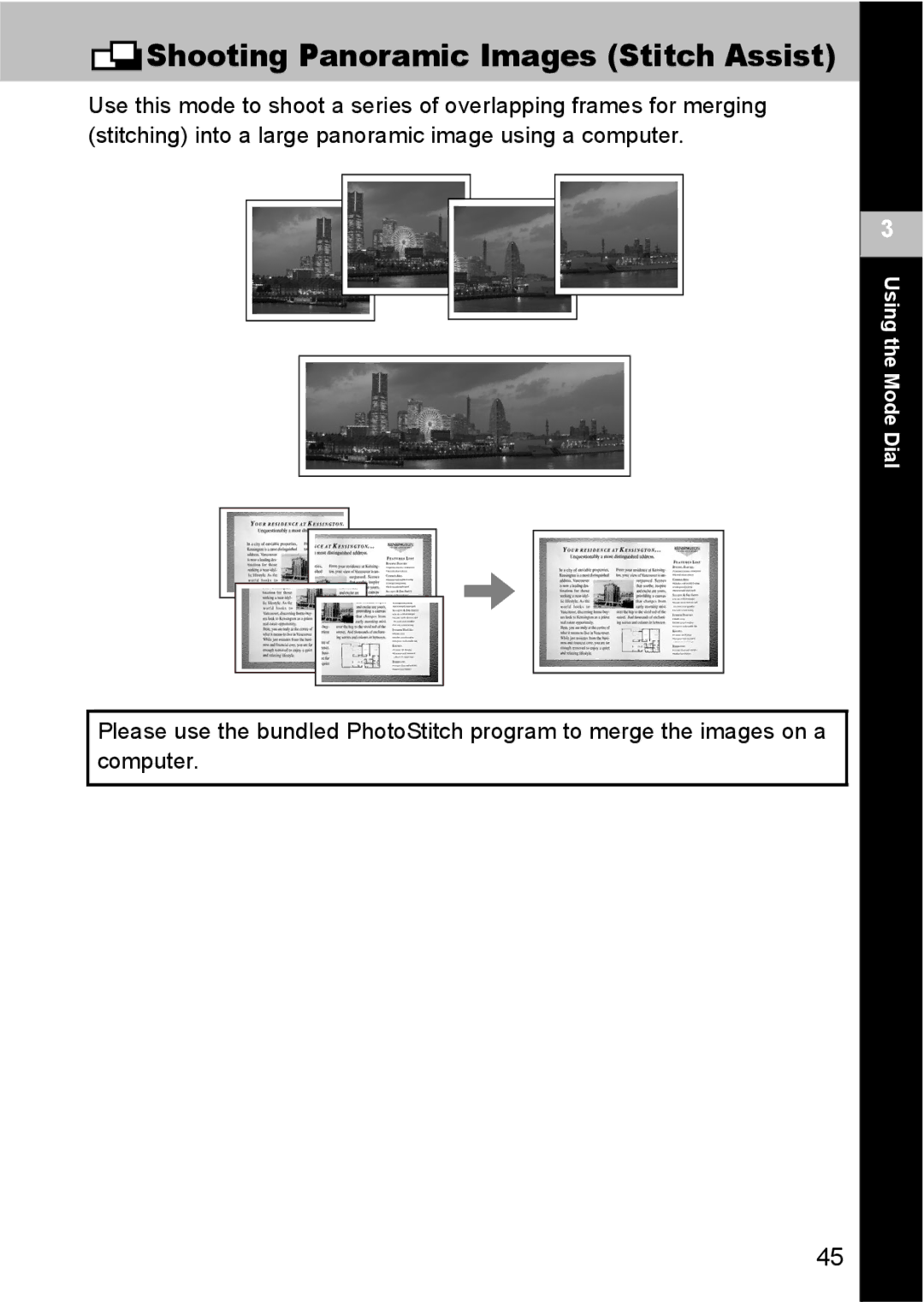 Canon S80 manual Shooting Panoramic Images Stitch Assist 