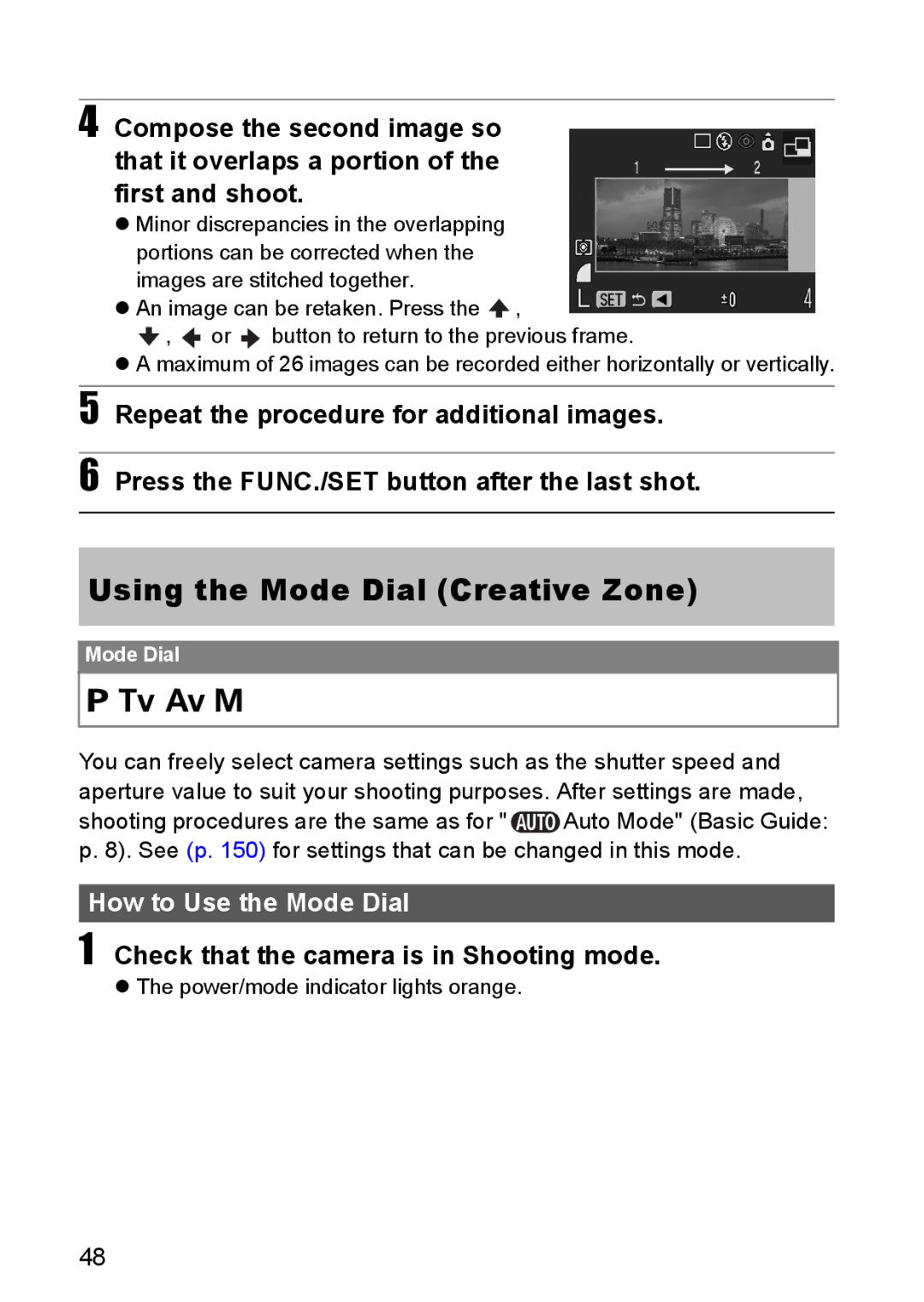 Canon S80 manual Using the Mode Dial Creative Zone, How to Use the Mode Dial, Check that the camera is in Shooting mode 