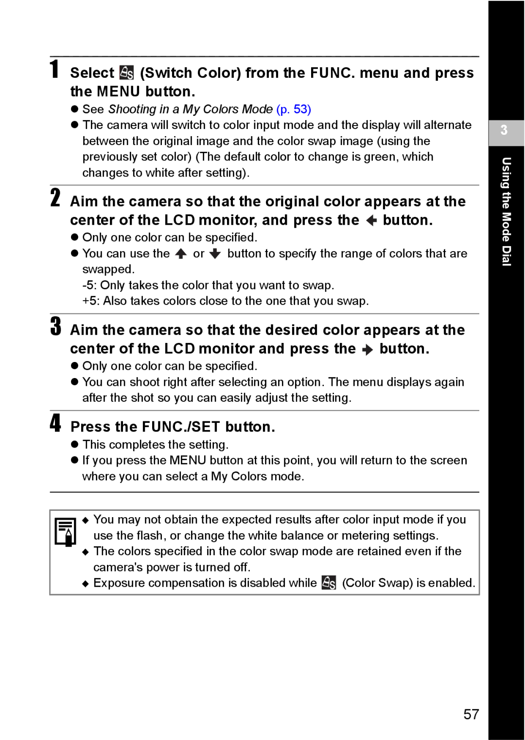 Canon S80 manual Press the FUNC./SET button 