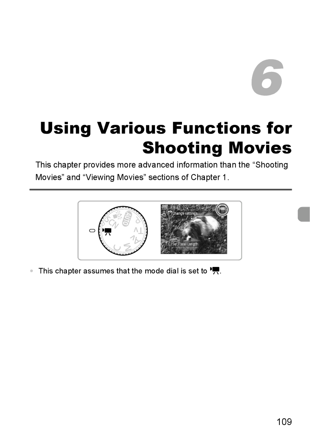 Canon S90 manual Using Various Functions for Shooting Movies, 109 