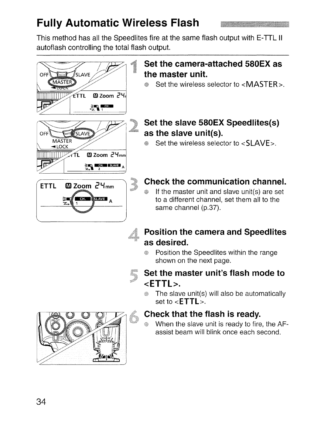 Canon SBOEX instruction manual Fully Automatic Wireless Flash 