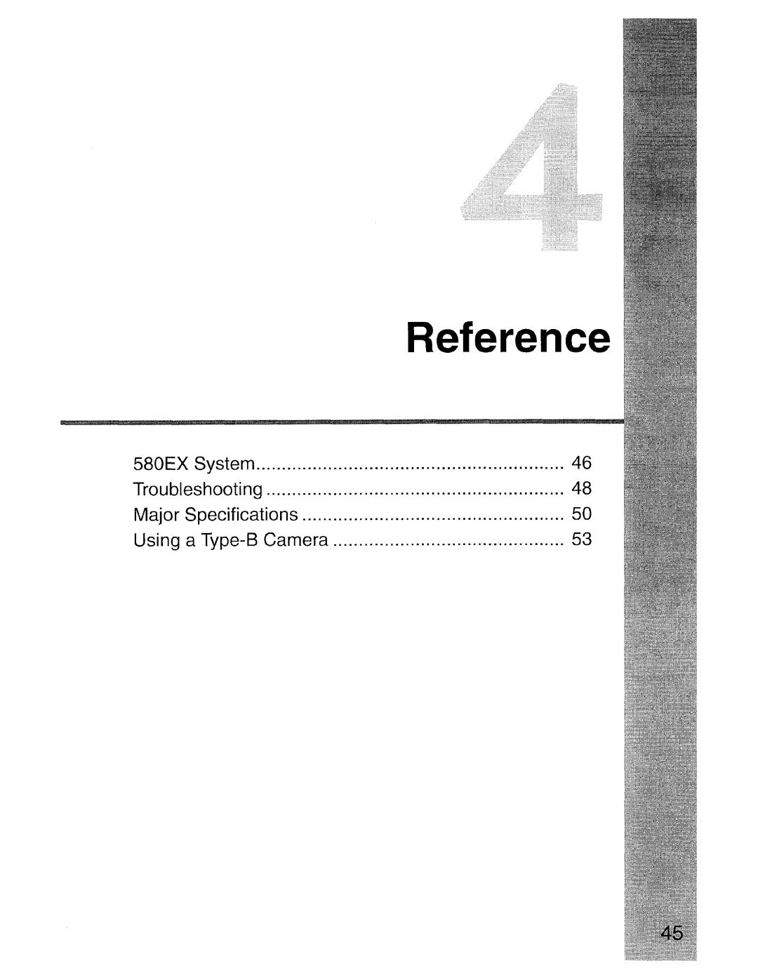 Canon SBOEX instruction manual Reference 