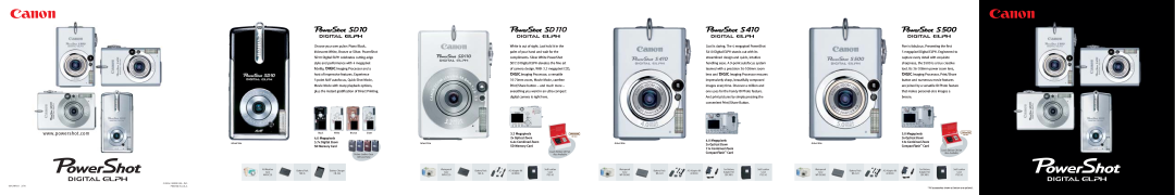 Canon S500, SD110, SD10, S410 manual Five is fabulous. Presenting the first 