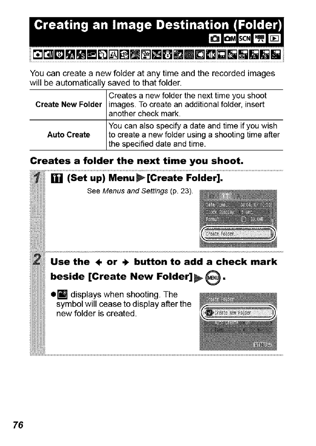 Canon SD850 IS manual See Menus and Settings p 