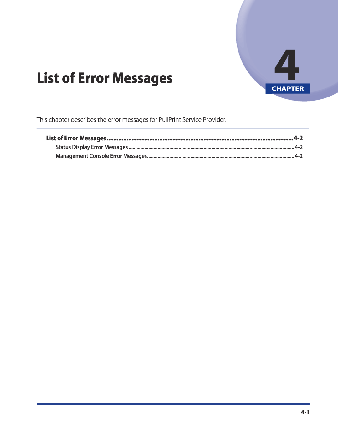 Canon SE-IE-1359-V2 manual List of Error Messages, $15&3 