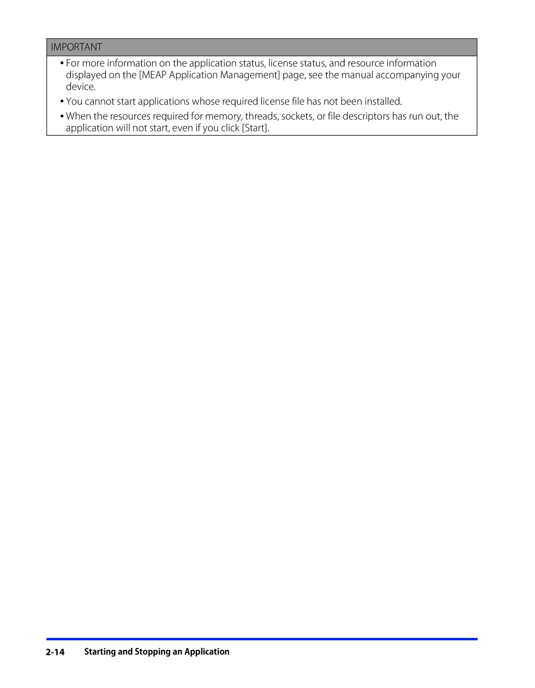 Canon SE-IE-1359-V2 manual 14Starting and Stopping an Application 