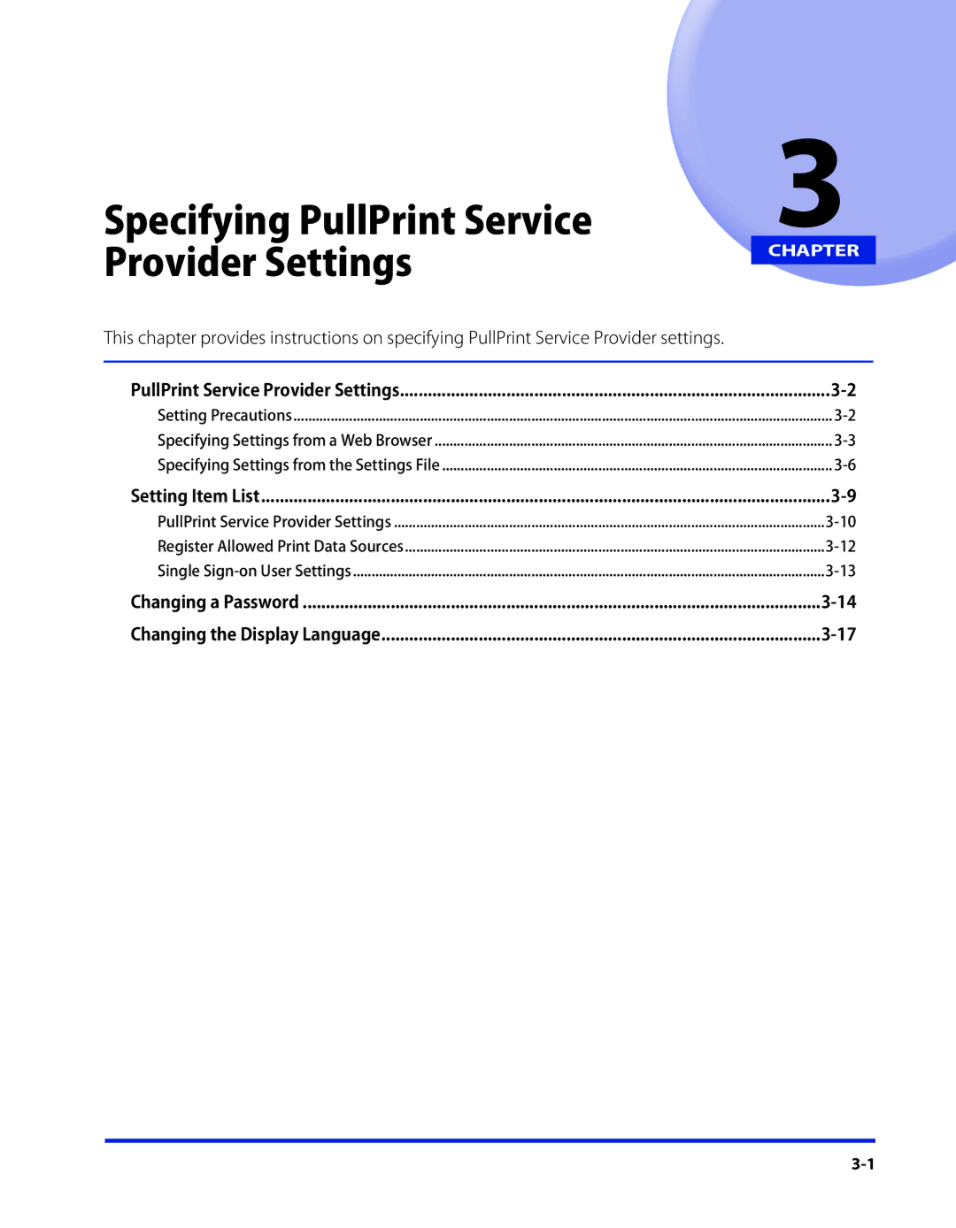 Canon SE-IE-1359-V2 manual Specifying PullPrint Service Provider Settings 