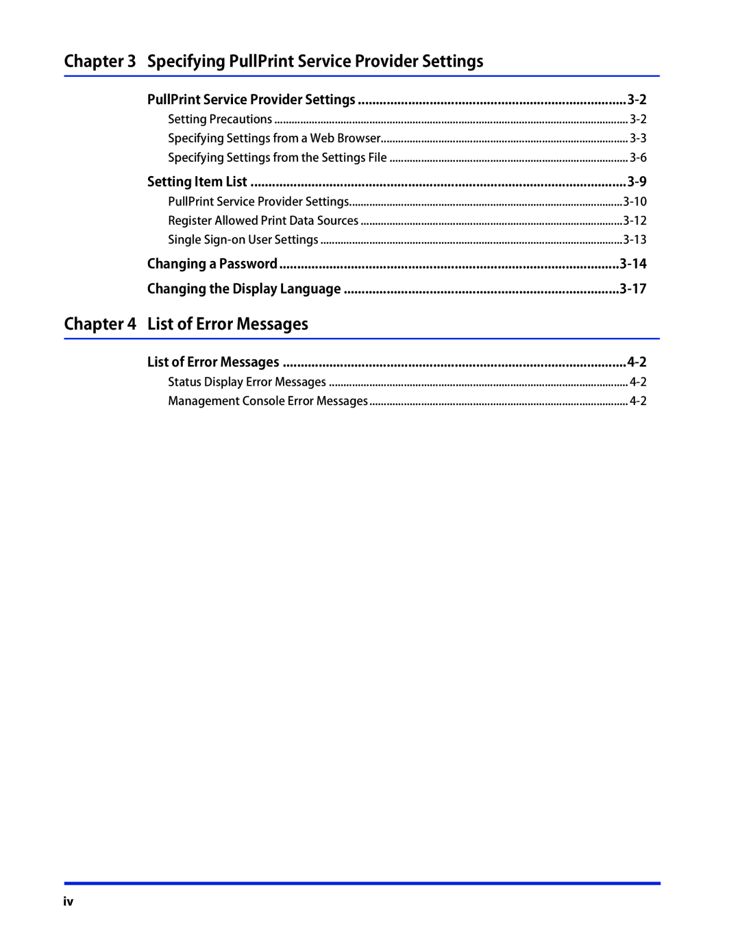 Canon SE-IE-1359-V2 manual List of Error Messages 