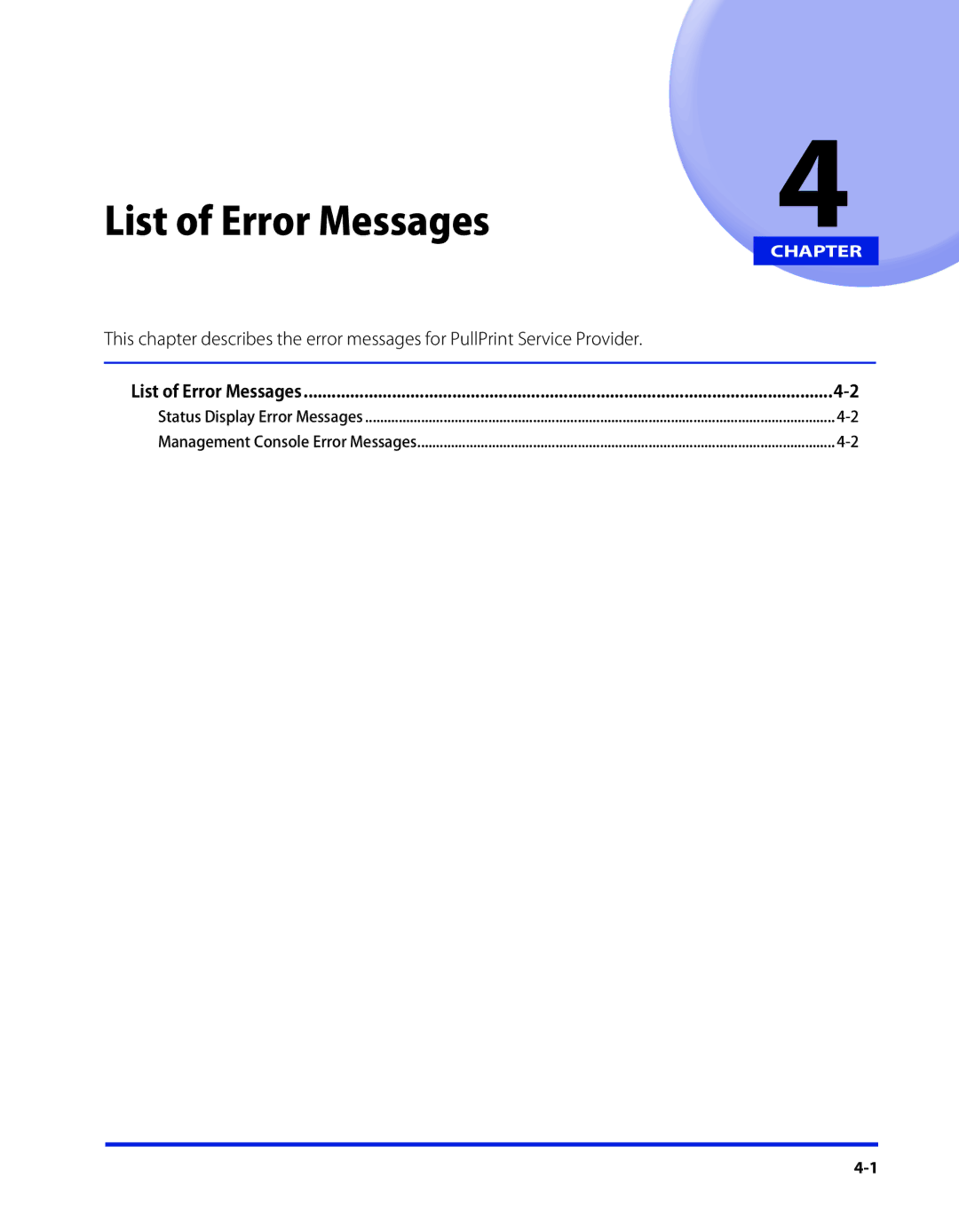 Canon SE-IE-1359-V2 manual List of Error Messages 