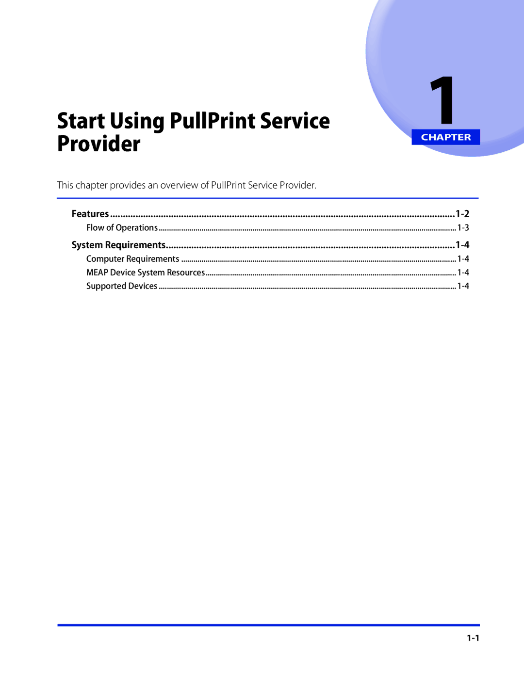 Canon SE-IE-1359-V2 manual Start Using PullPrint Service Provider 