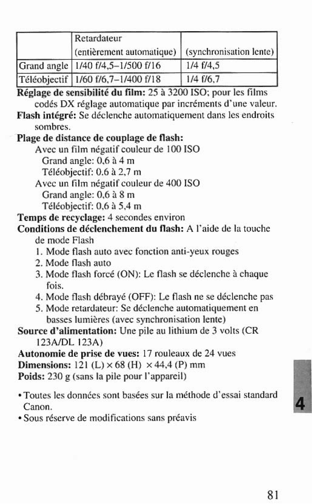 Canon SureShot 60 Zoom manual 