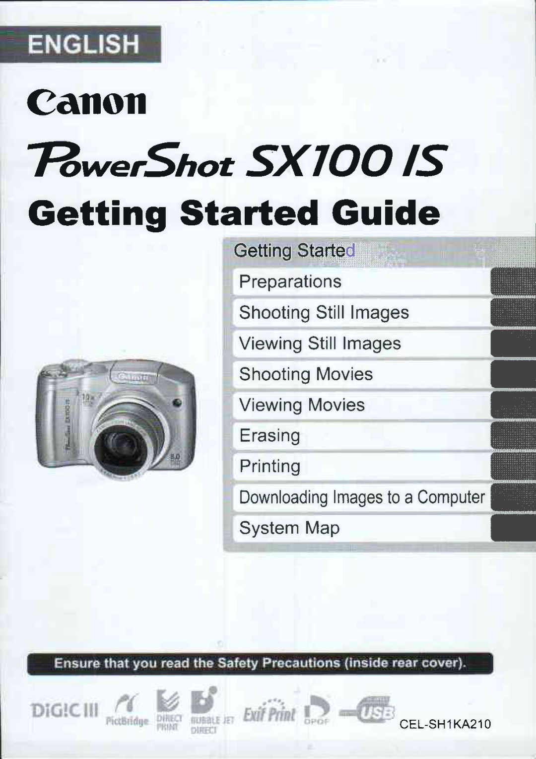 Canon SX100 IS manual 