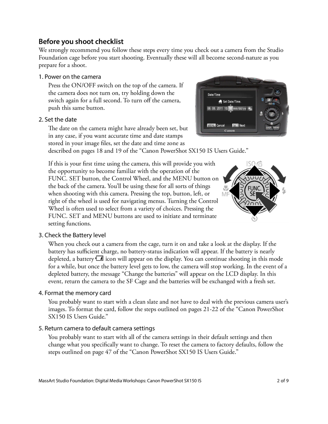 Canon SX150 IS manual Before you shoot checklist 