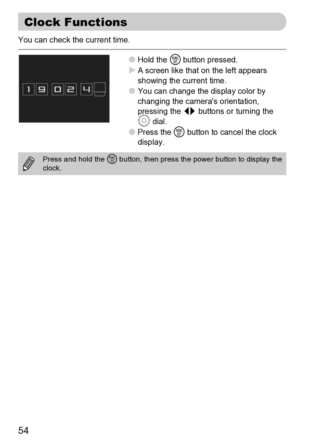 Canon Sx200 Is manual Clock Functions 