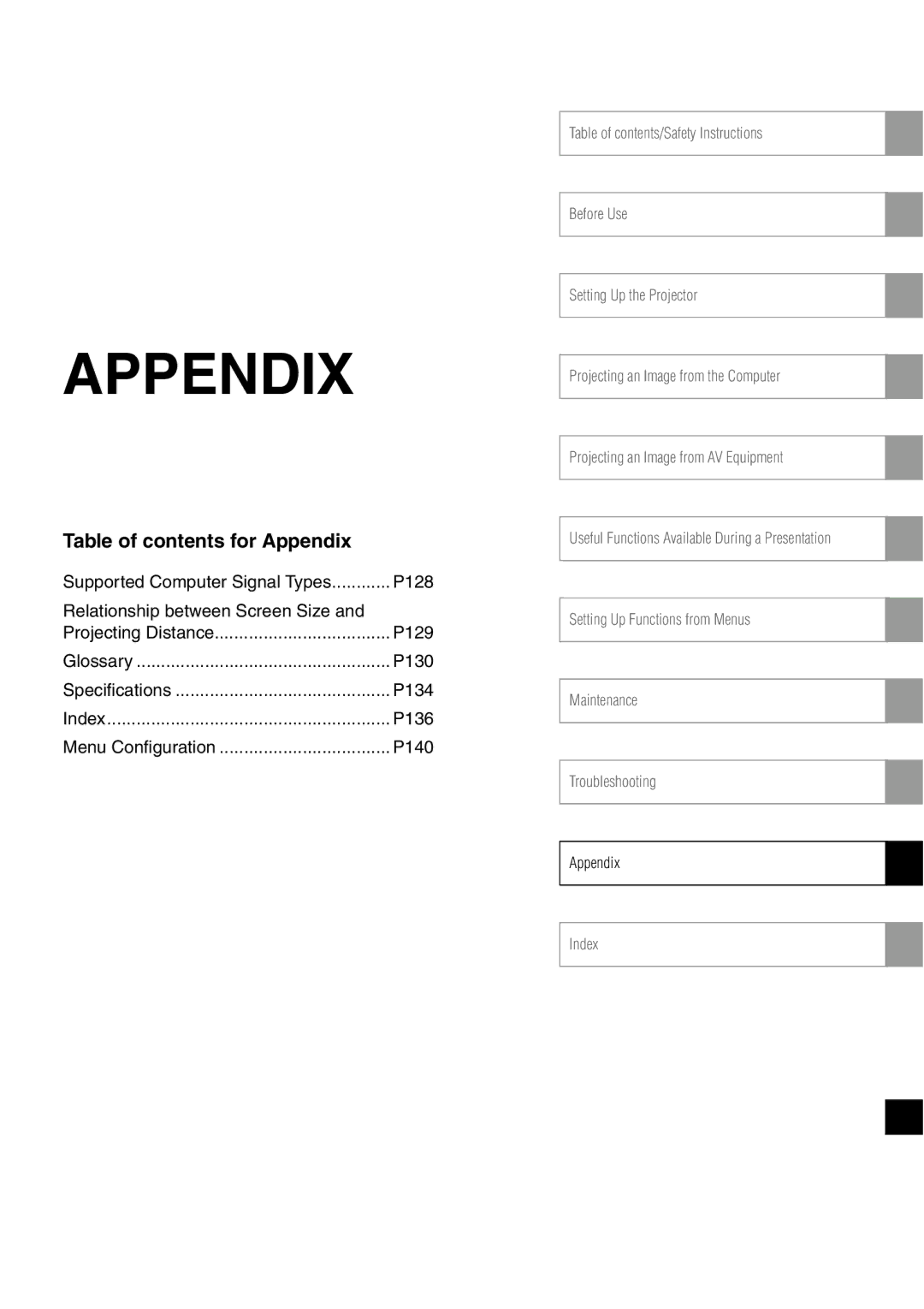 Canon X700, SX7 manual Appendix 