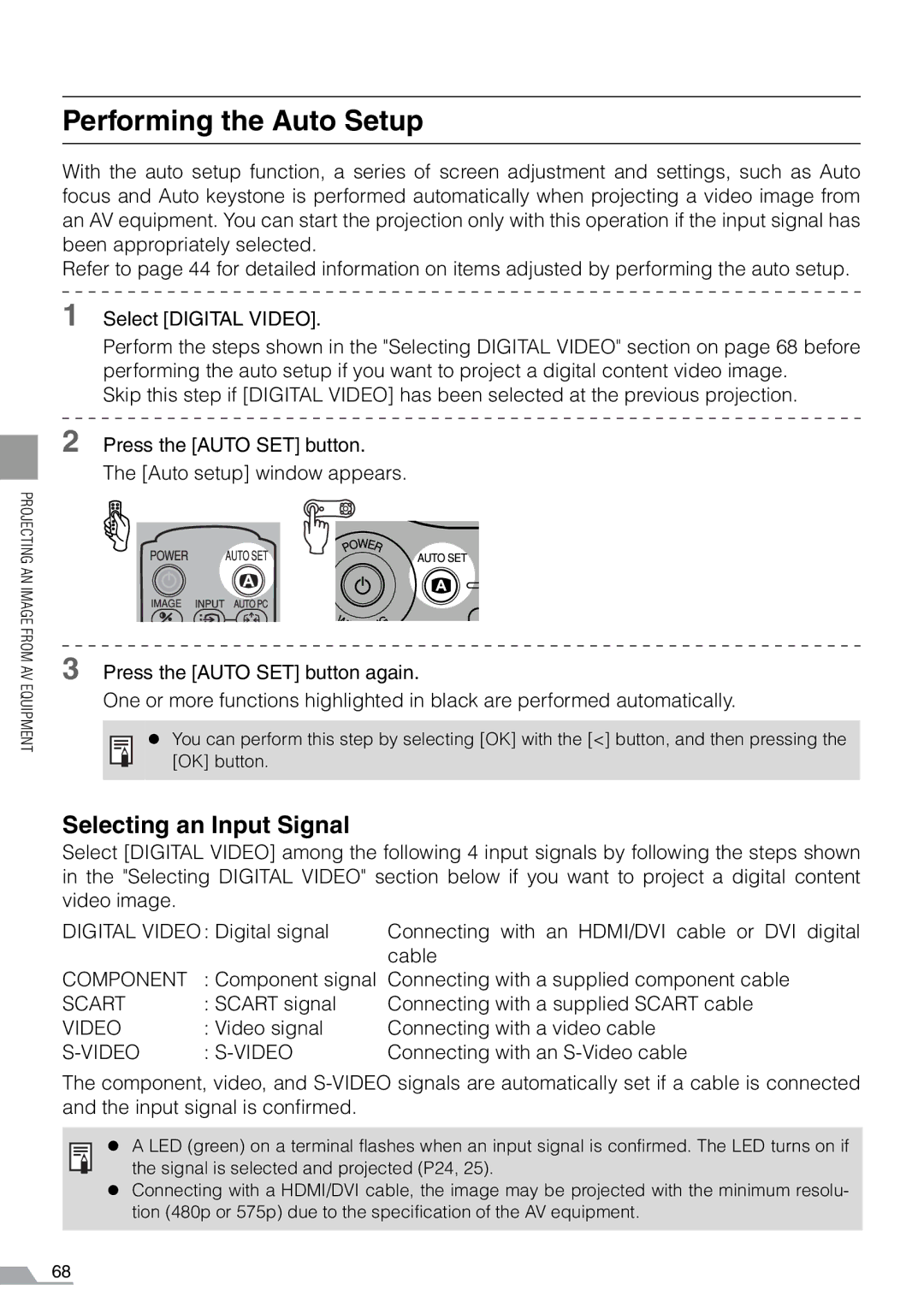 Canon SX7 Component signal Connecting with a supplied component cable, Scart signal Connecting with a supplied Scart cable 