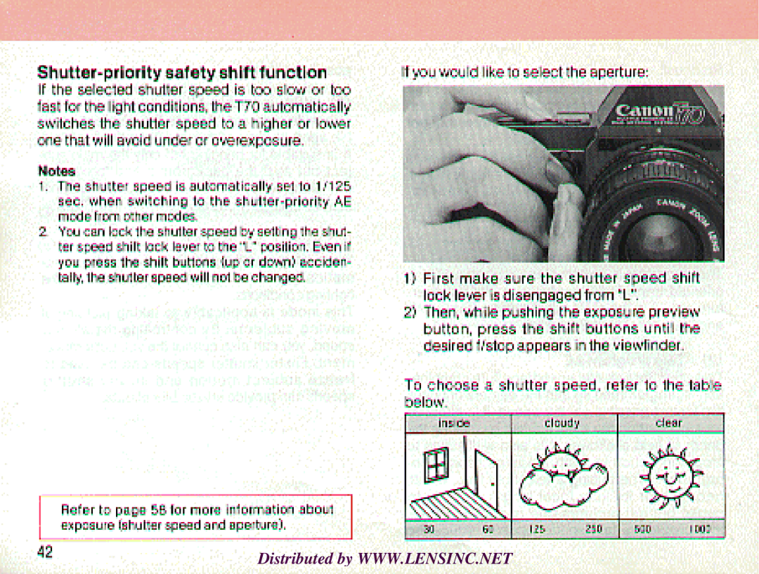 Canon T70 manual 