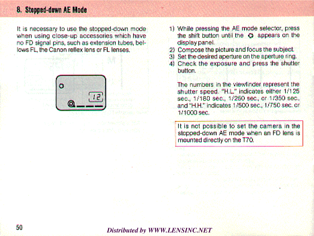 Canon T70 manual 