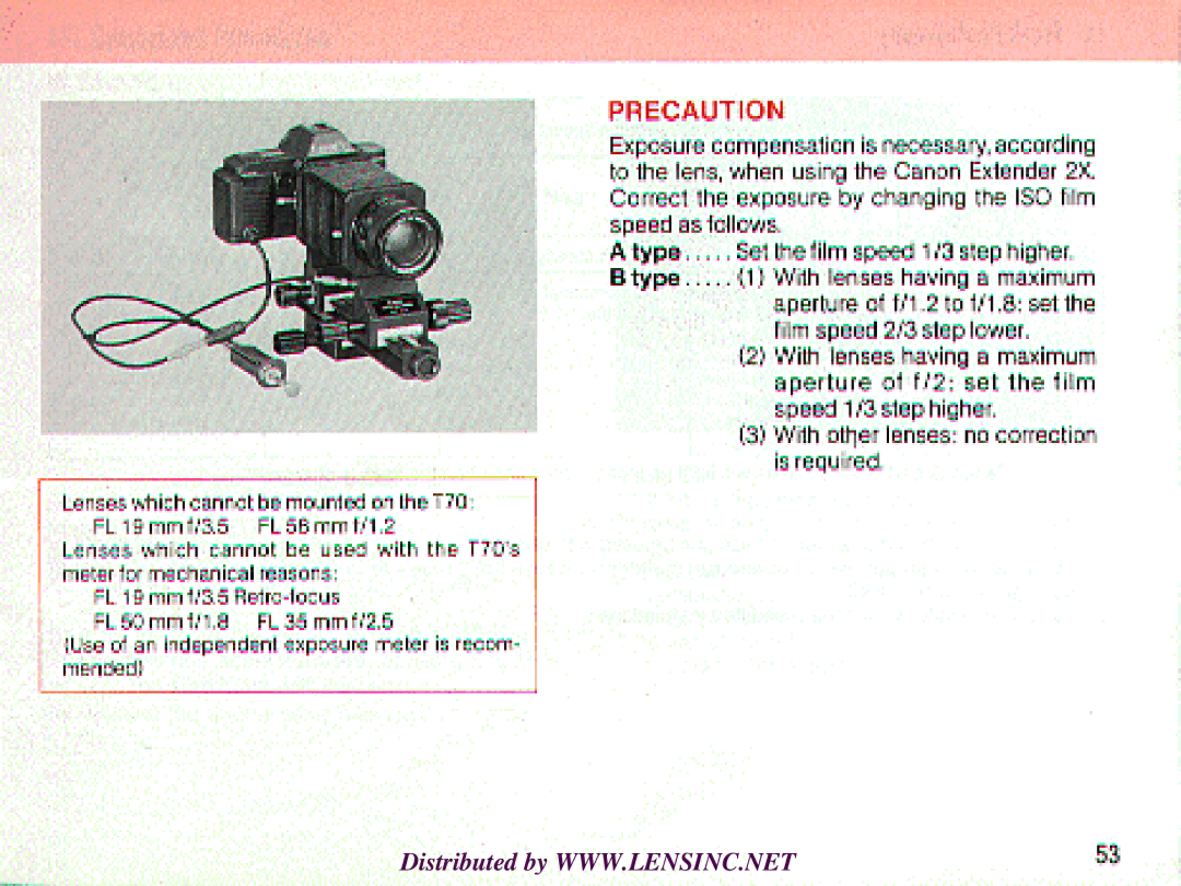 Canon T70 manual 