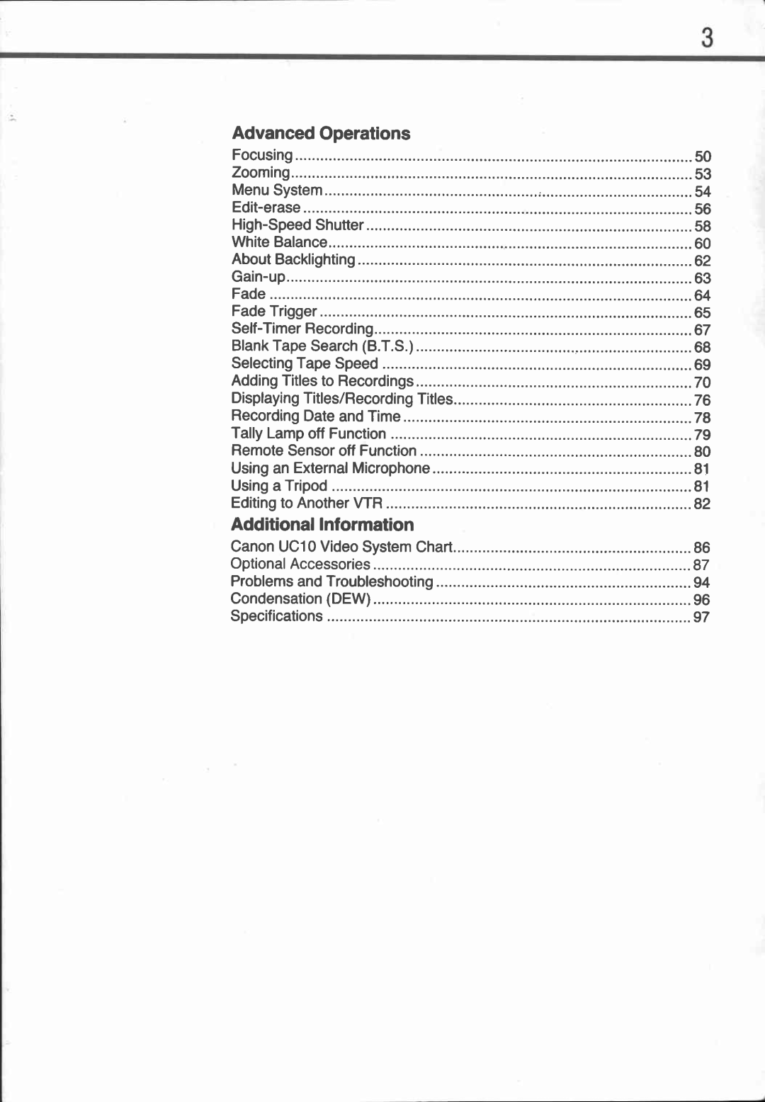 Canon UC 10 manual 