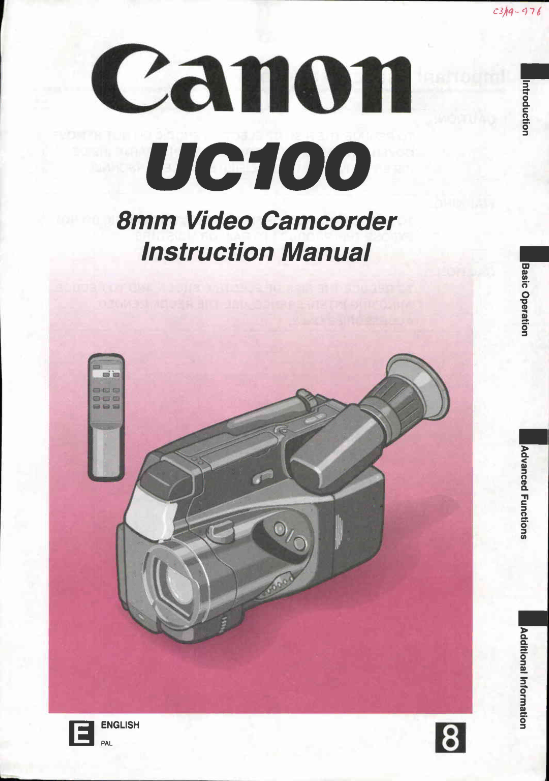 Canon UC 100 manual 